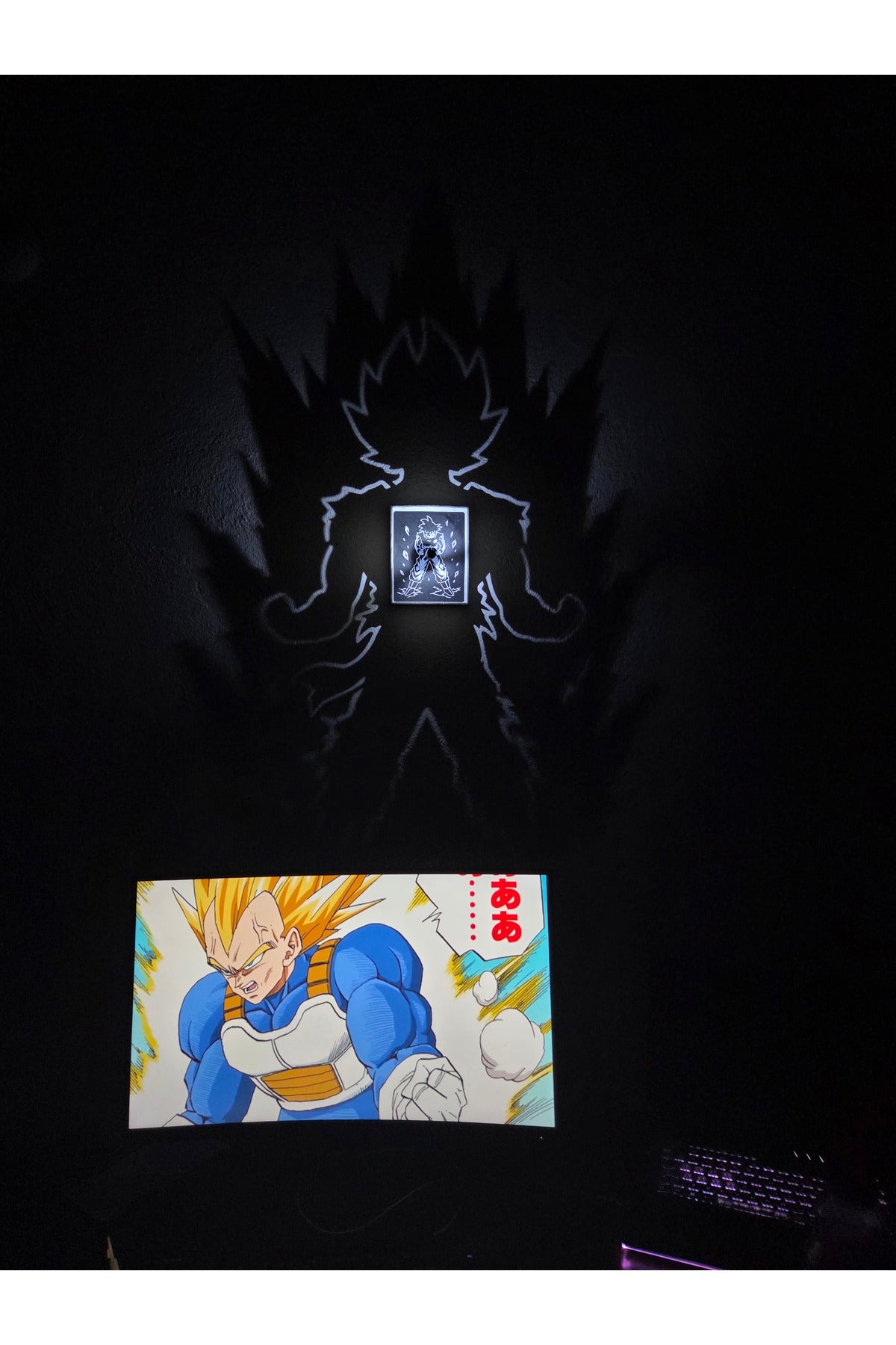 Dragon Ball Goku Super Saiyan Gölge Lambası - Gece Lambası - Anime