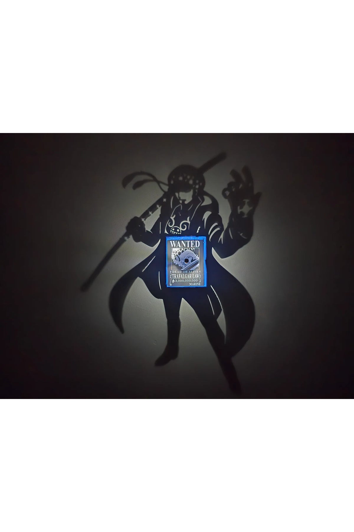 Trafalgar D. Water Law Gölge Lambası - One Piece Gece Lambası